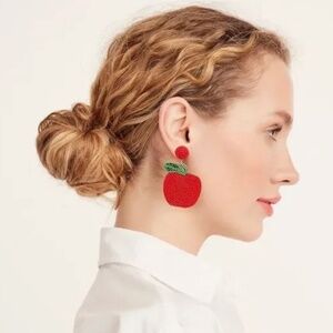 J Crew Apple Earrings